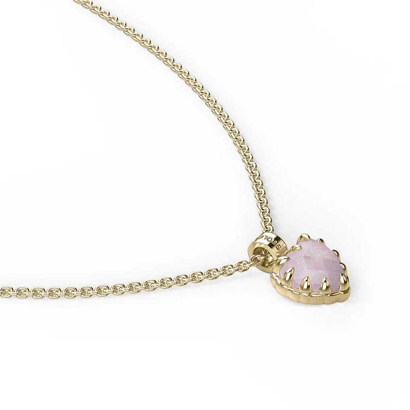 Stolen Girlfriends Club Love Claw Necklace Rose Quartz image number 2